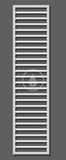 Zehnder Subway - Kúpeľňový radiátor 1837x600 mm, rovný, stredové pripojenie 50 mm, biely lak