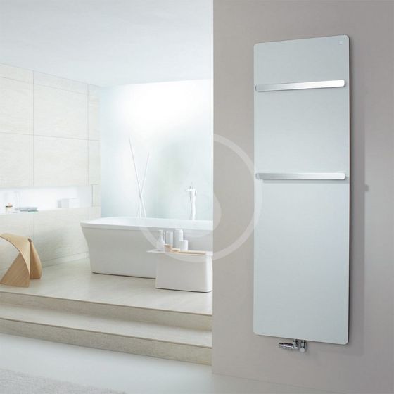 Zehnder Vitalo Bar - Kúpeľňový radiátor 1570x600 mm, rovný, stredové pripojenie 50 mm, biely lak